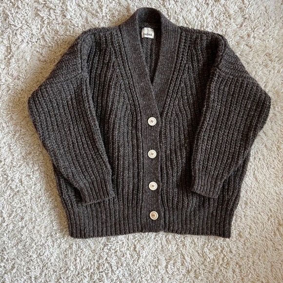 Babaa Sweaters - Babaa No. 19 wool cardigan brown